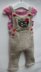 Baby’s Knitted Dungaree with motif pocket (dog or cat) 0-3 years