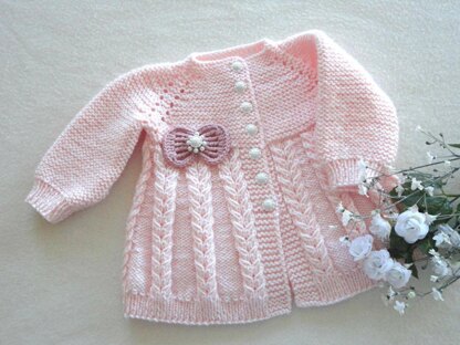 Cables Baby Jacket Knitted Baby Cardigan Baby Sweater Baby Coat