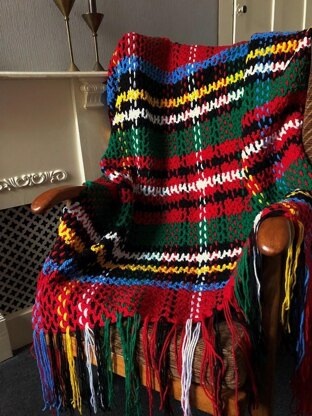 Crochet & Weave Stewart Tartan Throw