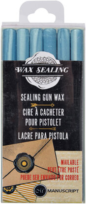 Manuscript Pen Manuscript Sealing Gun Wax Sticks 6/Pkg - Blue