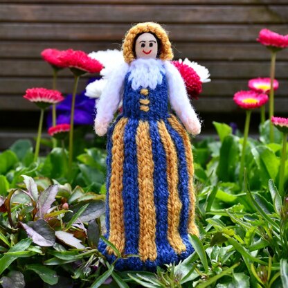 Finland National Costume Peg Doll Knitting Pattern