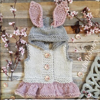 Bunny hooded vest