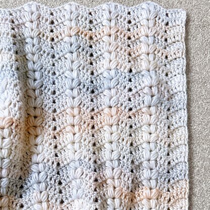 Puff Ripple Baby Blanket Pattern