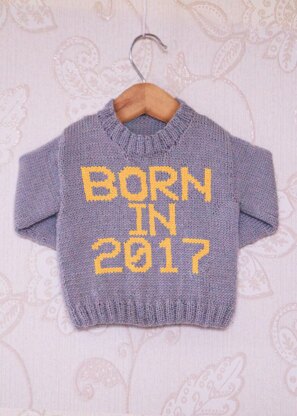 Intarsia - Born in 2017 - Childrens Sweater