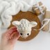 Crochet sheep pattern Baby rattle toy Amigurumi lamb teether farm animal