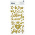 Crate Paper Thickers Beautiful Phrase and Icons Foam Gold Glitter (79 Piece)