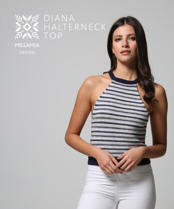 Diana Halterneck Top - Crochet Pattern For Women in MillaMia Naturally Soft Merino
