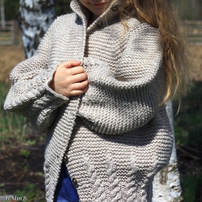 Cable Knit Cardigan, Chunky Knit Jacket, Merino Wool Chunky Knit Coat -   Israel