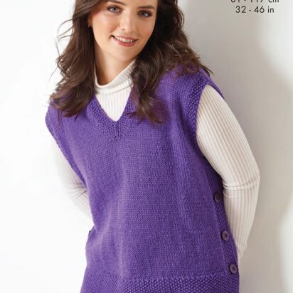 Sleeveless Tops in King Cole Wool Aran - P6020 - Leaflet