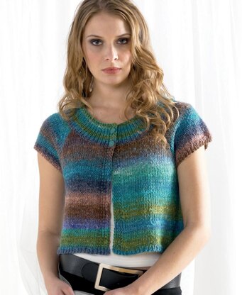 Short Sleeves Top in Noro Silk Garden