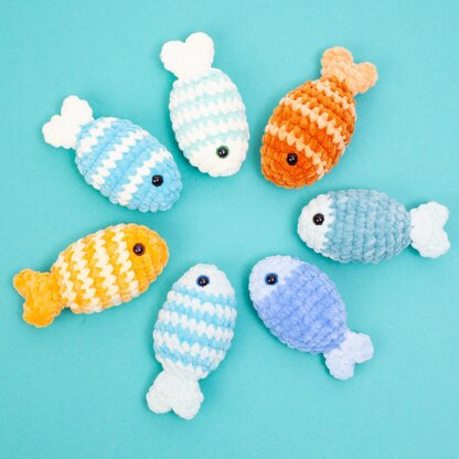 Fish amigurumi, no sew crochet pattern