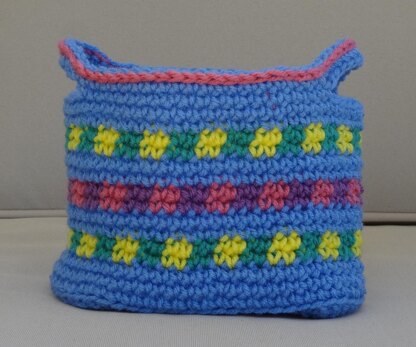 Checkered Striped Basket