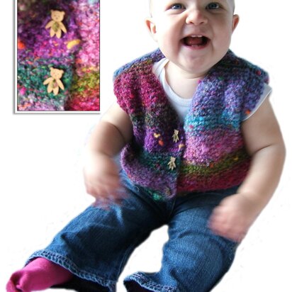 Easy Knit Baby Mossa Waistcoat