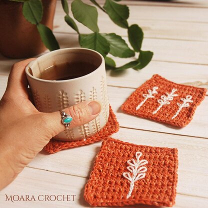 Wheat Crochet Coaster