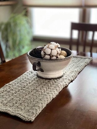 Eyelet Knitted Table Runner