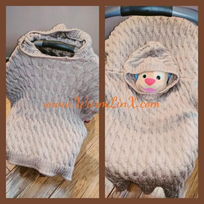 Little Mouse Car Seat Poncho - knitting pattern