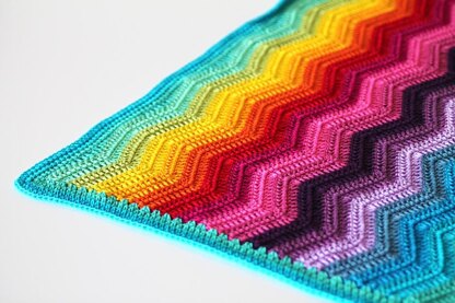 Rainbow Ripple Baby Blanket