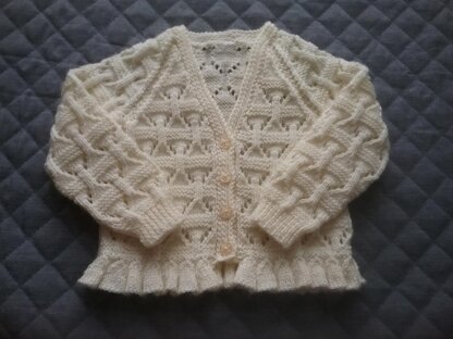 Frilled lace cardigan