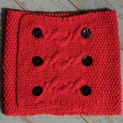 Cardinal Neck Warmer - knitting pattern