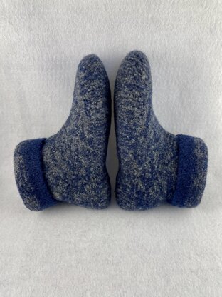 Mens Boot Slipper Felted Knit