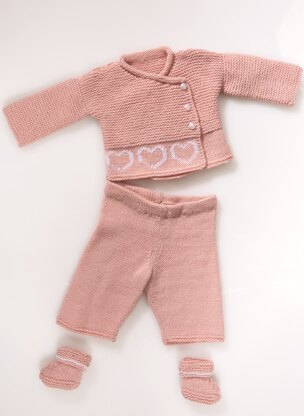 Babies Vest, Pants and Bootees in Bergere de France Calinou - 60437-04 - Downloadable PDF