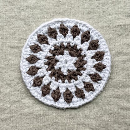 Scandi Snowflake Crochet Coaster