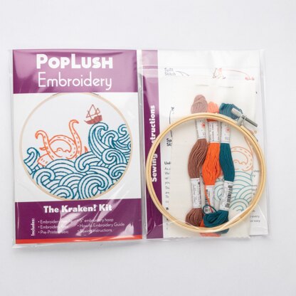 PopLush The Kraken! Embroidery Kit - 5in