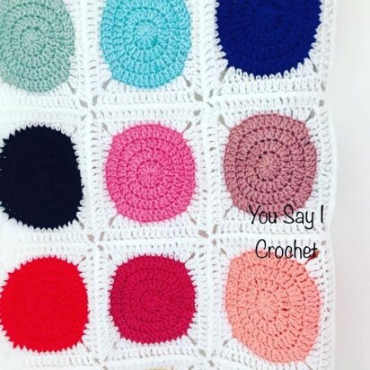 Circle in a Square Crochet Blanket