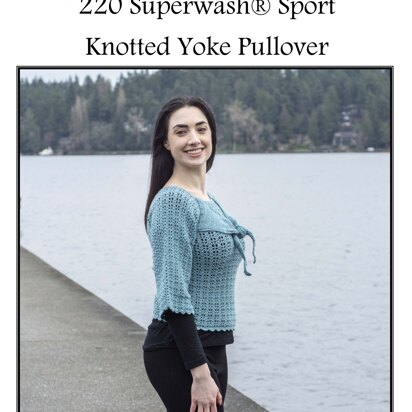 Knotted Yoke Pullover in Cascade Yarns 220 Superwash® Sport - DK416 - Downloadable PDF