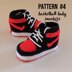 Crochet baby booties patterns bundle, set of 4 sneakers