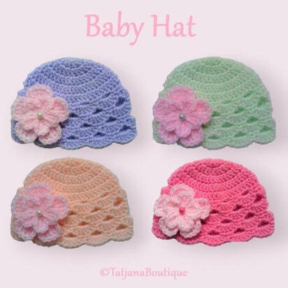 Baby Hat with Flower