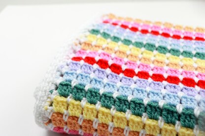 Striped Rainbow Baby Blanket