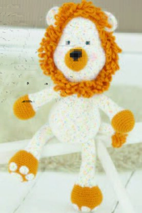 Logan The Lion Toy in Sirdar Snuggly Spots DK & Snuggly DK - 4743 - Downloadable PDF