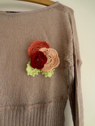 Crochet Autumn Brooch