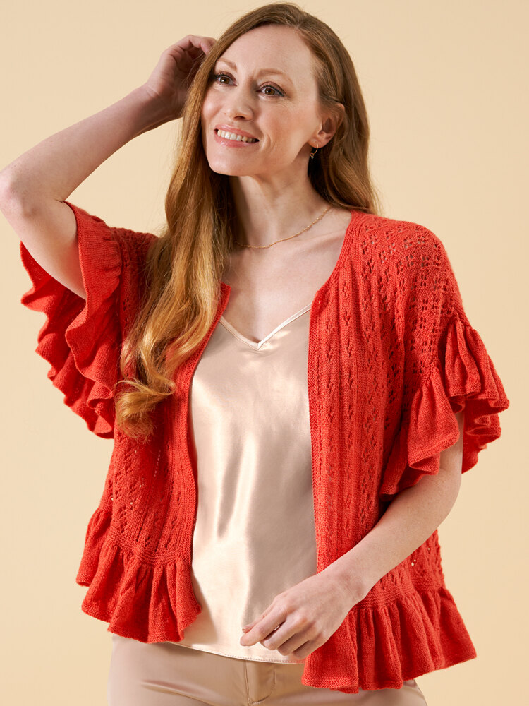 Juliana Tulip Lace Ruffle Cardigan & Top in West Yorkshire