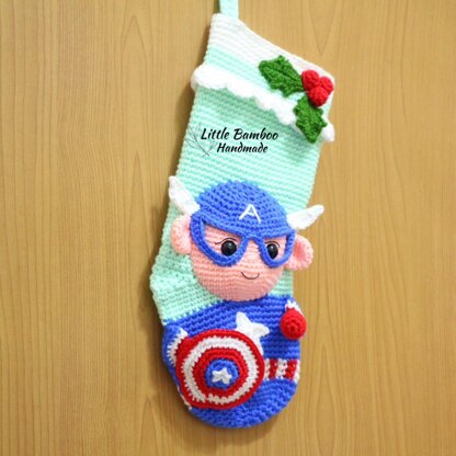 Captain America Inspired Christmas Stocking