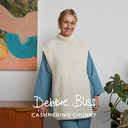 Bib Tank - Slipover Knitting Pattern For Women in Debbie Bliss Cashmerino Chunky by Debbie Bliss