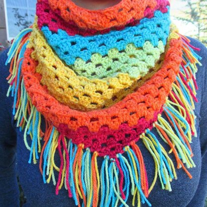 Triangle Scarf with Fringe