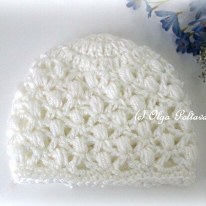 Soft Puffs Baby Beanie Hat, Size 3-6 Months Baby,