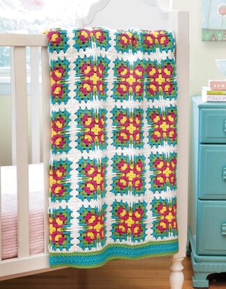 Leisure Arts Granny Square Baby Afghans Crochet eBook