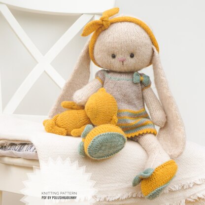 Knitting Pattern Doll Clothes, Outfit Betty for 40 cm doll