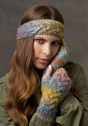 Cold Weather Cables  in Red Heart Boutique Treasure - LW2603