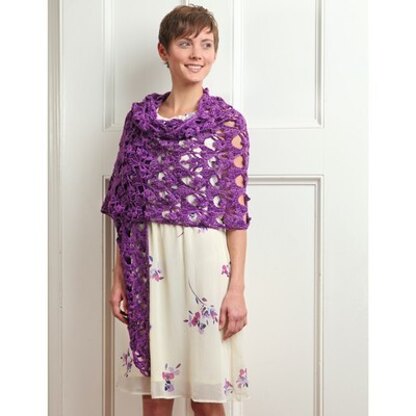 609 Vanda Stole - Crochet Pattern for Women in Valley Yarns Northfield Hand Dyed