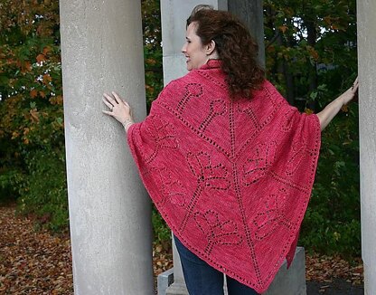 Poppy field shawl