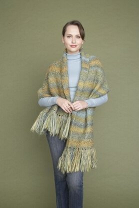 Comfort Shawl in Lion Brand Homespun - 60085A