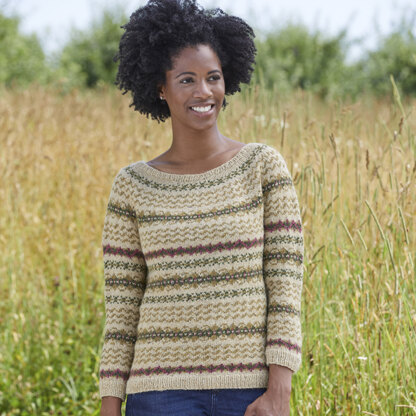 942 Peppercorn - Sweater Knitting Pattern for Women in Valley Yarns Worthington