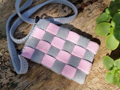 Mobile phone crossbody shoulder bag crochet pattern T3