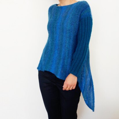 Open Back Asymmetrical Sweater