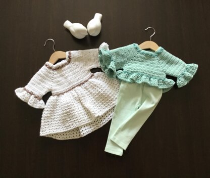 Juliet Baby Girl Asymmetric Lace Dress & Blouse N 465