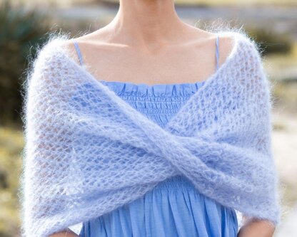 Knitting Pattern Lace Infinity Bride Shawl